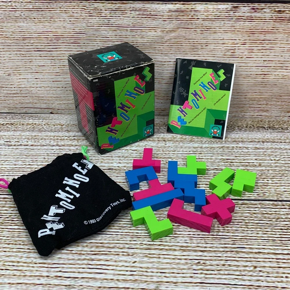 Vintage Discovery‎ Toys Pentominoes Puzzle Set 1993 Brain Teaser Game
